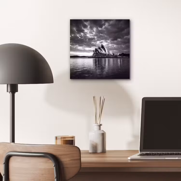 Architectuur - Water - Stad - Modern - Zwart-wit aluminium wit klein -sfeer5