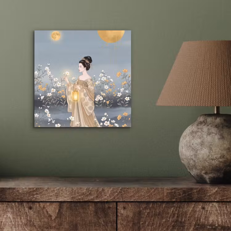 Aziatisch - Vrouw - Kimono aluminium wit klein -sfeer2
