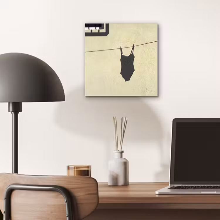 Badpak - Schaduw - Muur - Zomer - Minimalistisch aluminium wit klein -sfeer5