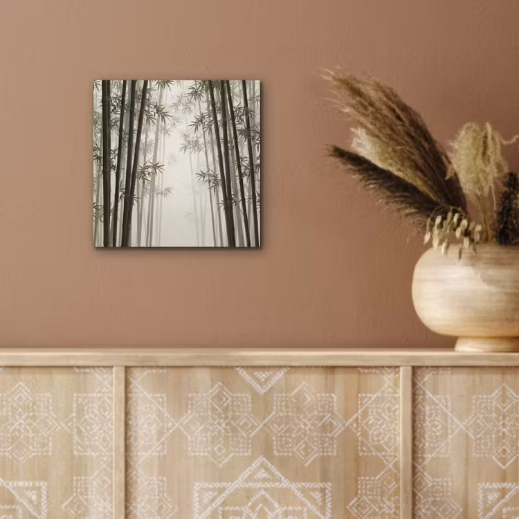 Bamboe - Bos - Mist - Natuur aluminium wit klein -sfeer4