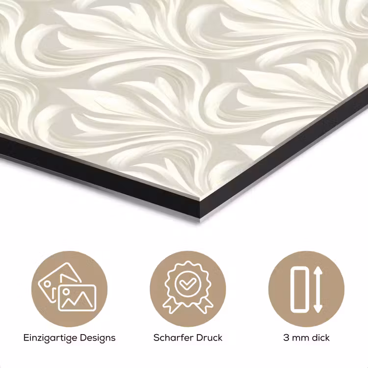 Barok - Patroon - Beige aluminium wit klein 46 -closeup_DE