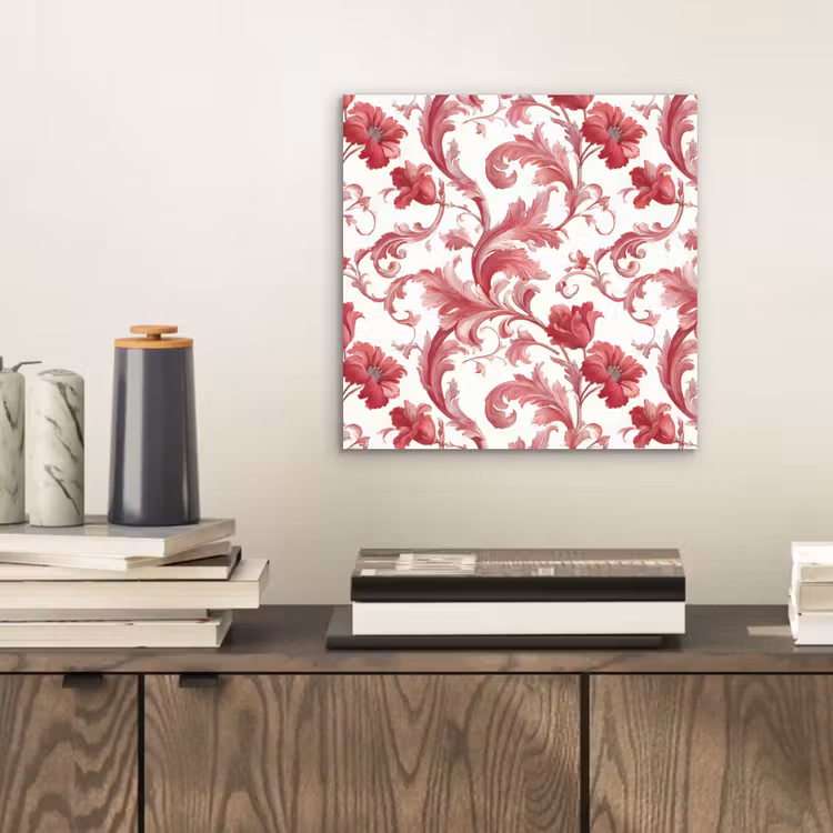 Barok - Patroon - Rood aluminium wit klein 46 -sfeer1