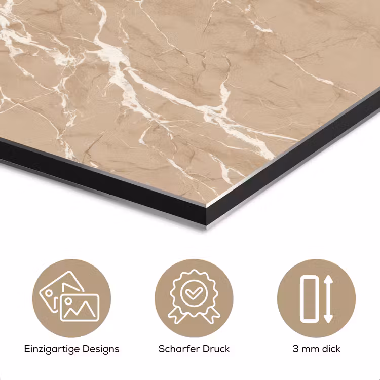 Beige - Marmer - Organisch - Wit aluminium wit klein 46 -closeup_DE