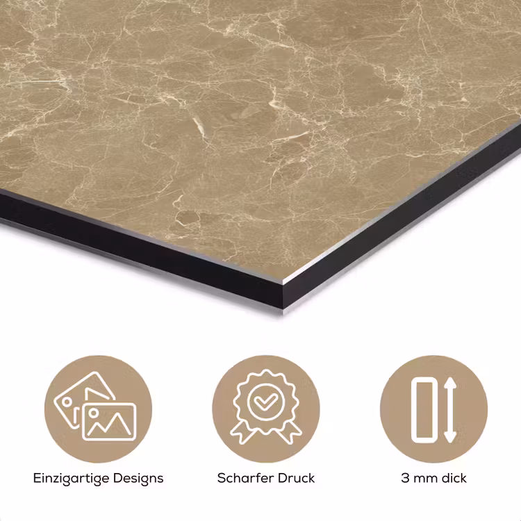 Beige - Marmer - Witte aders aluminium wit klein 46 -closeup_DE