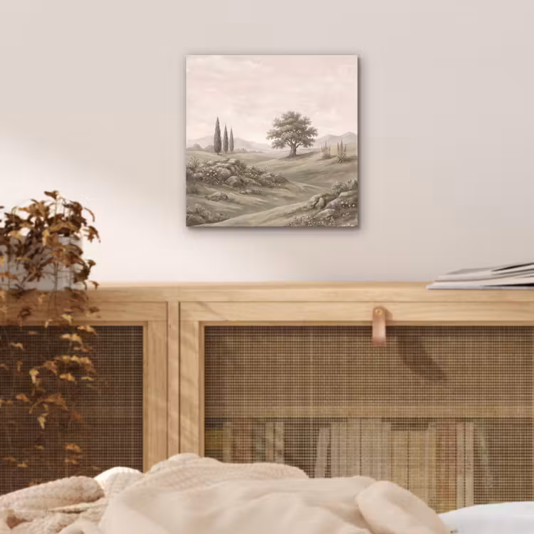 Heuvellandschap - Bomen - Natuur - Groen aluminium wit klein -sfeer3