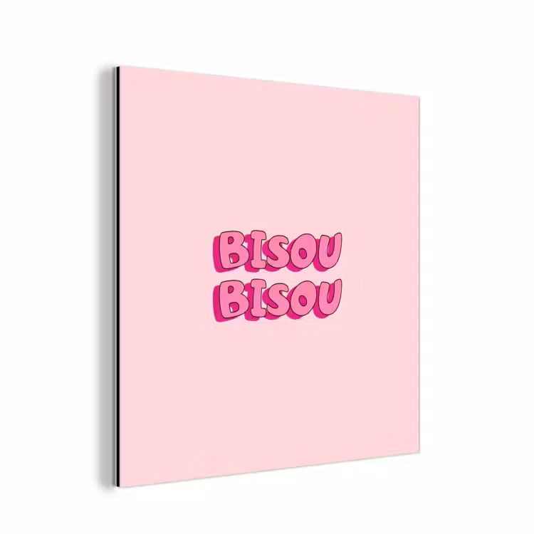 Bisou - Roze - Schaduw aluminium wit klein -3d