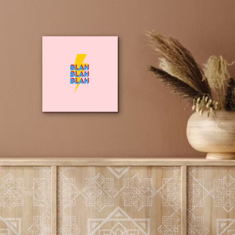 Blah - Bliksem - Roze aluminium wit klein -sfeer4
