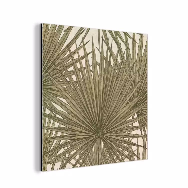 Blad - Tropisch - Patroon - Natuur - Groen aluminium wit klein -3d