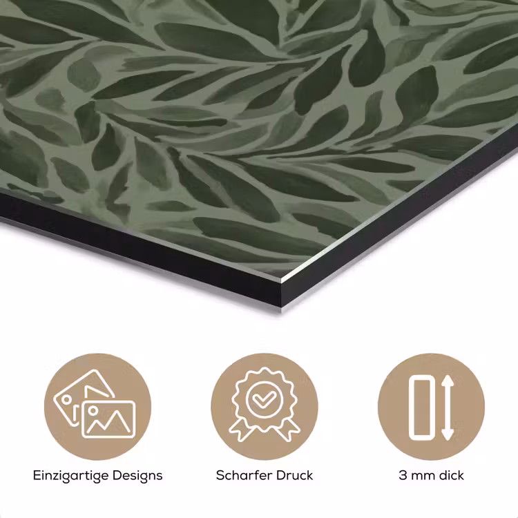 Bladeren - Organisch - Groen aluminium wit klein 46 -closeup_DE