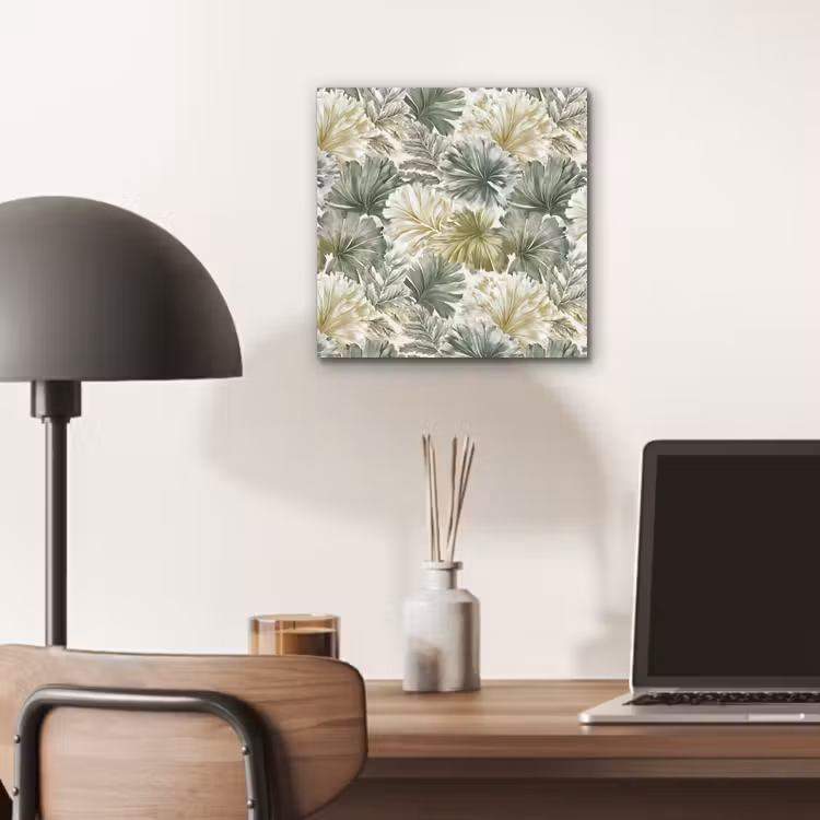 Bladeren - Botanisch - Groen aluminium wit klein 46 -sfeer5