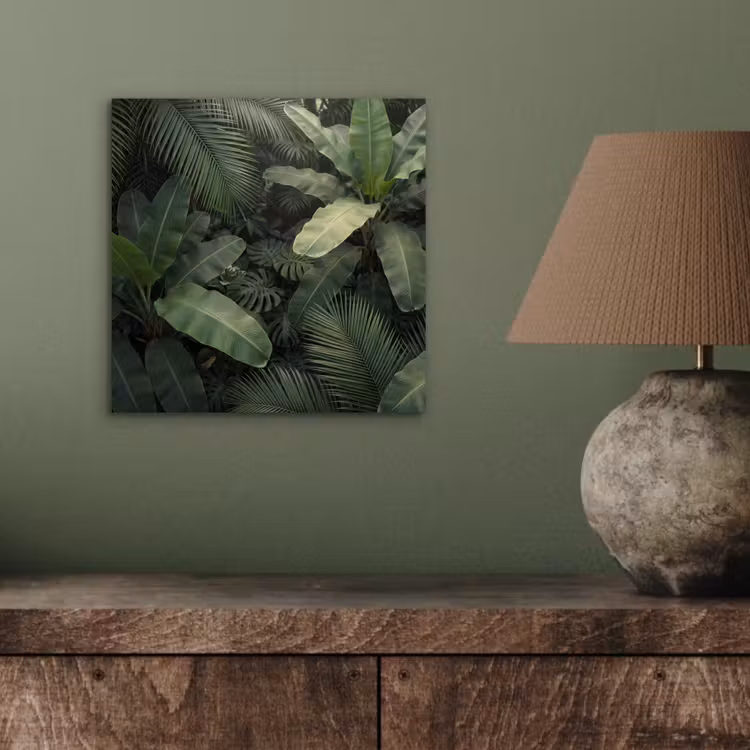 Bladeren - Groen - Tropisch - Natuur aluminium wit klein -sfeer2