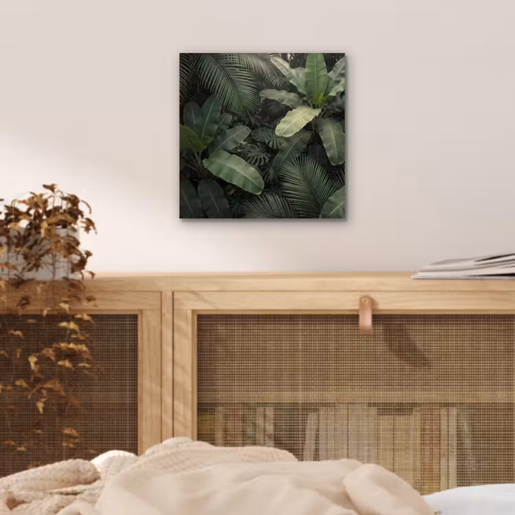 Bladeren - Groen - Tropisch - Natuur aluminium wit klein -sfeer3