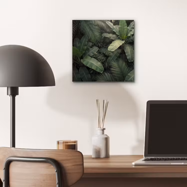 Bladeren - Groen - Tropisch - Natuur aluminium wit klein -sfeer5