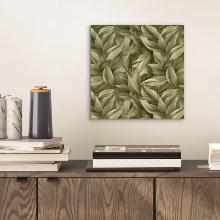 Bladeren - Modern - Groen aluminium wit klein 46 -sfeer1