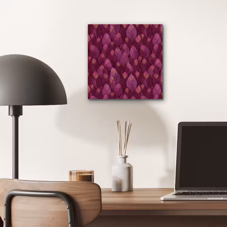 Bladeren - Patroon - Burgundy aluminium wit klein 46 -sfeer5