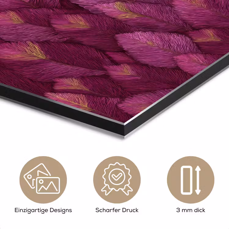 Bladeren - Patroon - Burgundy aluminium wit klein 46 -closeup_DE