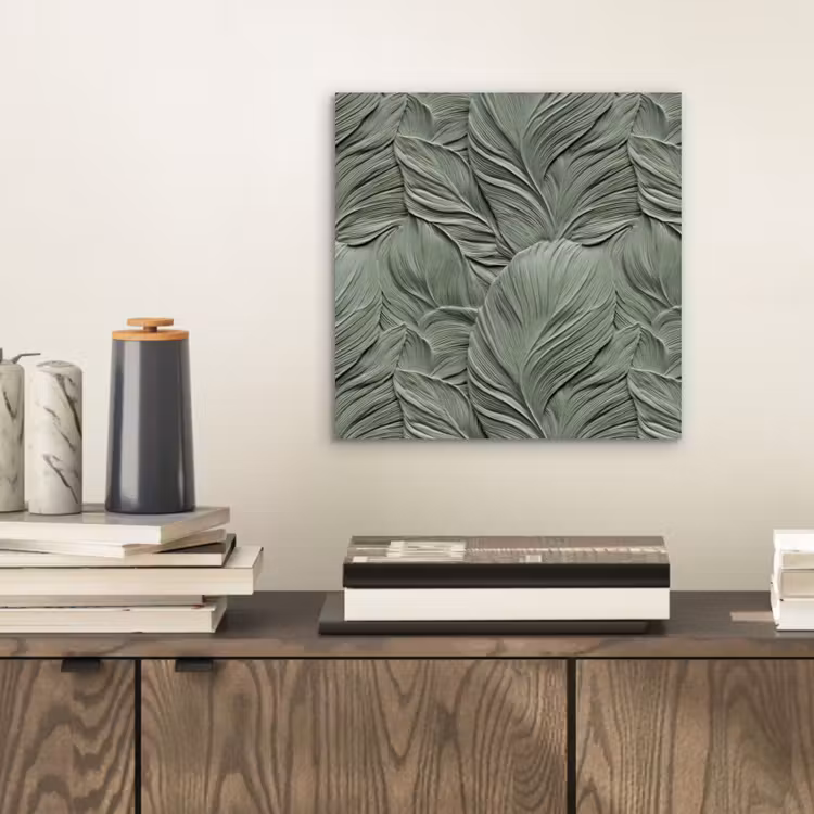 Bladeren - Textuur - Groen aluminium wit klein 46 -sfeer1