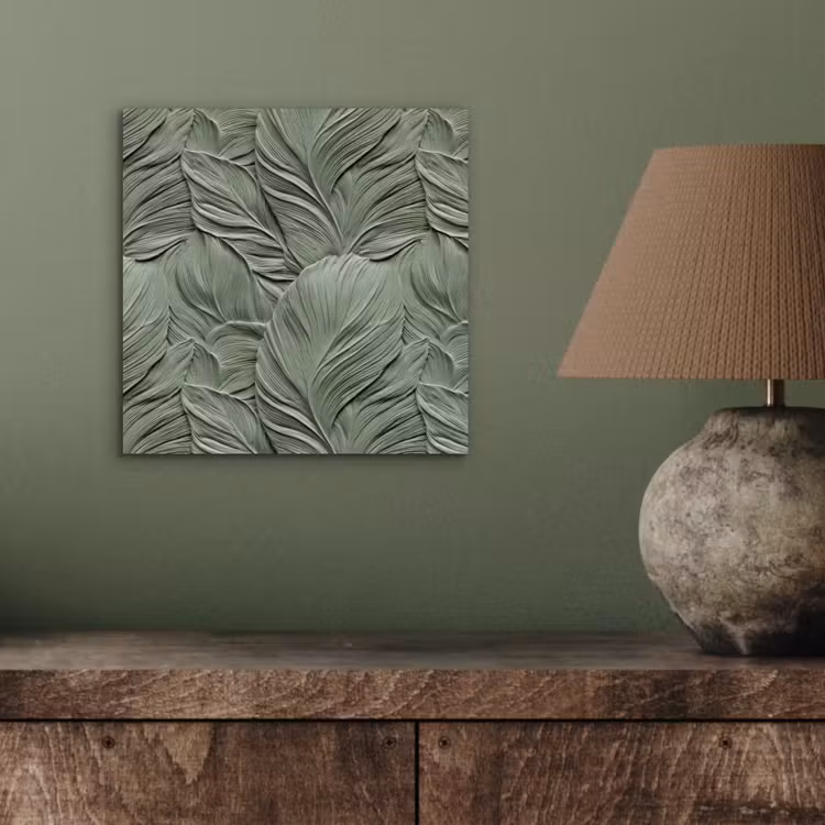 Bladeren - Textuur - Groen aluminium wit klein 46 -sfeer2
