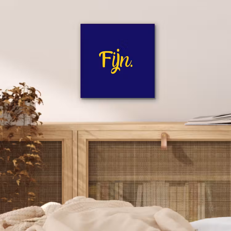 Blauw - Geel - Fijn aluminium wit klein -sfeer3