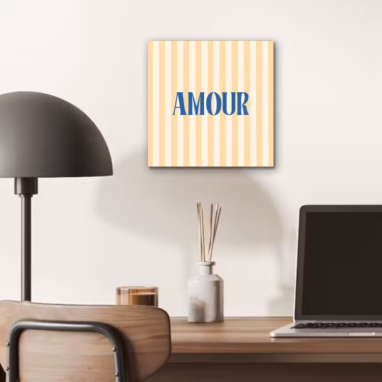 Blauw - Geel - Strepen - Amour aluminium wit klein -sfeer5