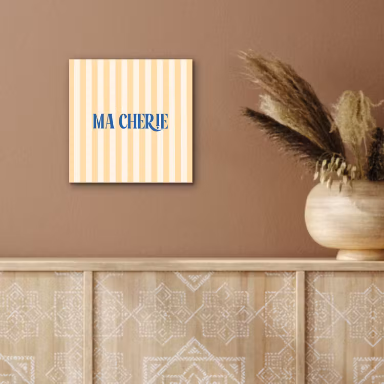 Blauw - Geel - Strepen - Ma Cherie aluminium wit klein -sfeer4