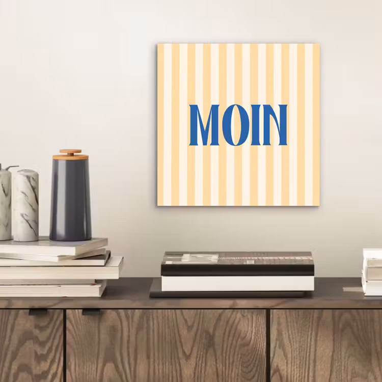 Blauw - Geel - Strepen - Moin aluminium wit klein -sfeer1