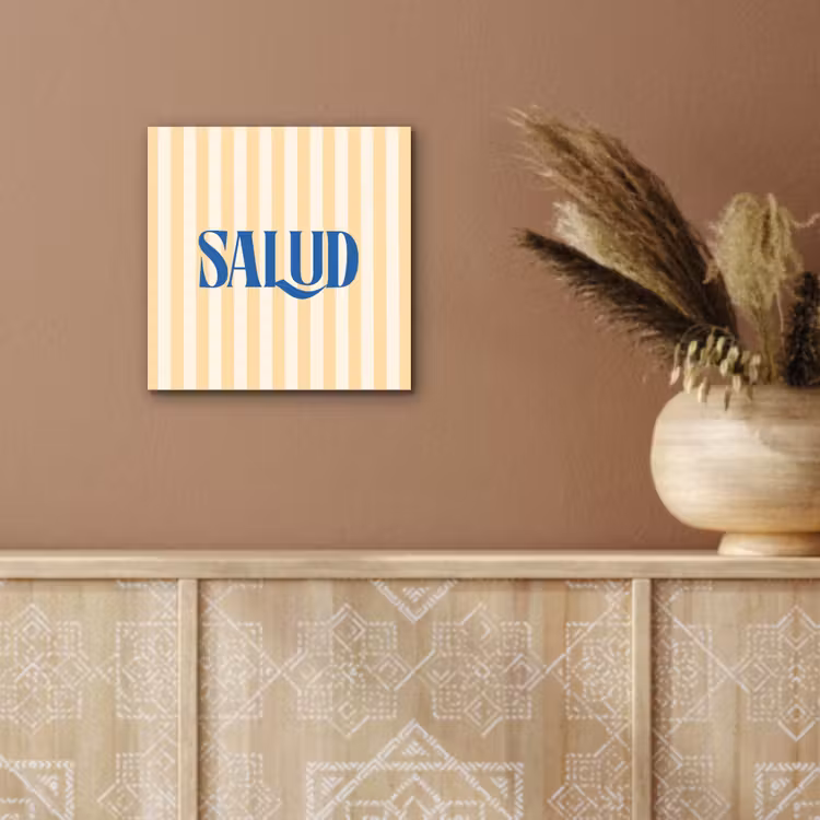 Blauw - Geel - Strepen - Salud aluminium wit klein -sfeer4