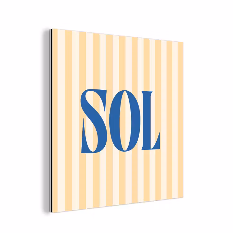 Blauw - Geel - Strepen - Sol aluminium wit klein -3d