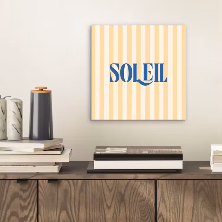 Blauw - Geel - Strepen - Soleil aluminium wit klein -sfeer1