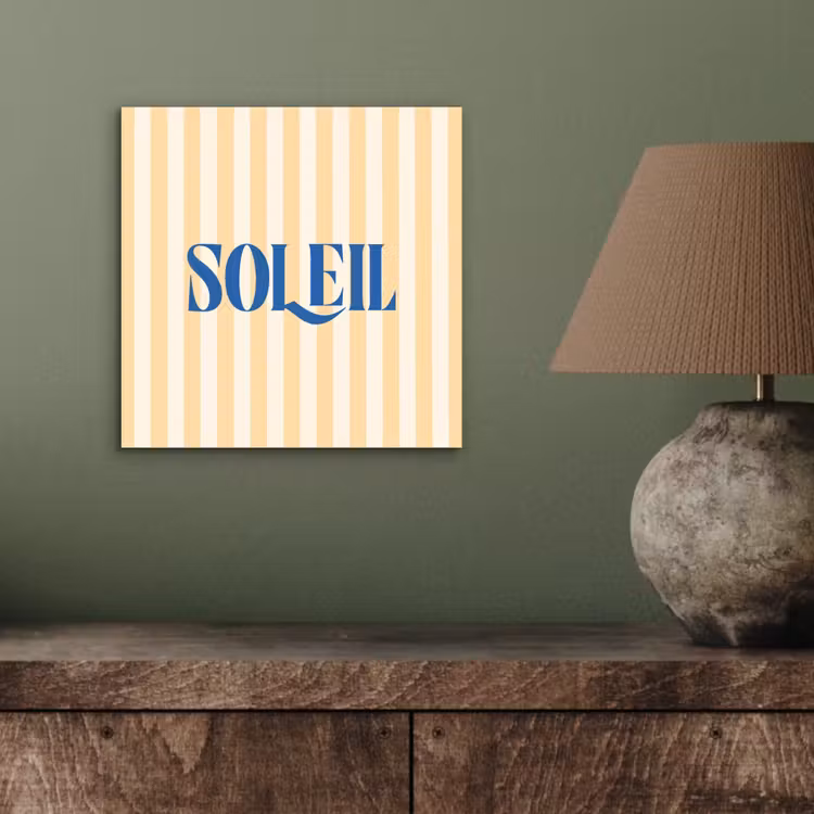 Blauw - Geel - Strepen - Soleil aluminium wit klein -sfeer2
