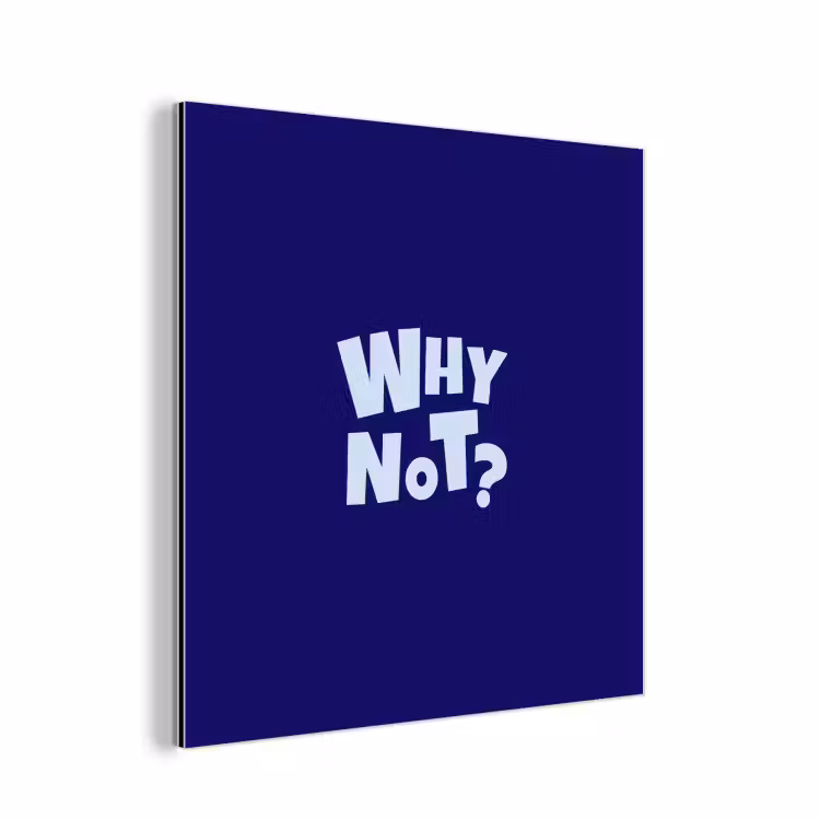 Blauw - Why not - Minimalistisch aluminium wit klein -3d