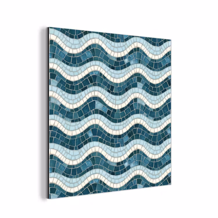 Blauw - Wit - Mozaïek - Golvend aluminium wit klein 46 -3d