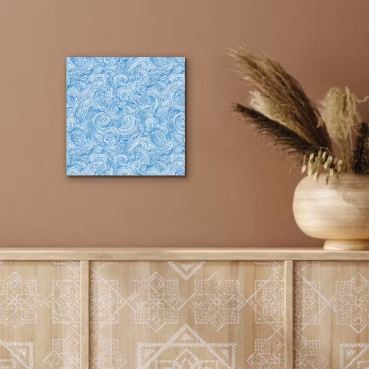 Blauw - Wit - Spiraal - Golven - Lijnen aluminium wit klein 46 -sfeer4