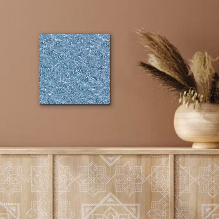 Blauw - Wit - Golven - Getekend - Textuur aluminium wit klein 46 -sfeer4