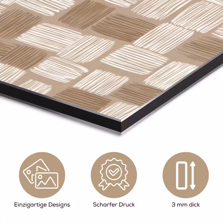 Blok - Patroon - Bruin aluminium wit klein 46 -closeup_DE