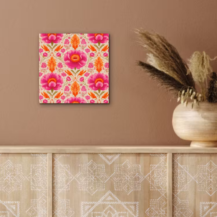 Bloemen - Barok - Roze - Oranje aluminium wit klein 46 -sfeer4