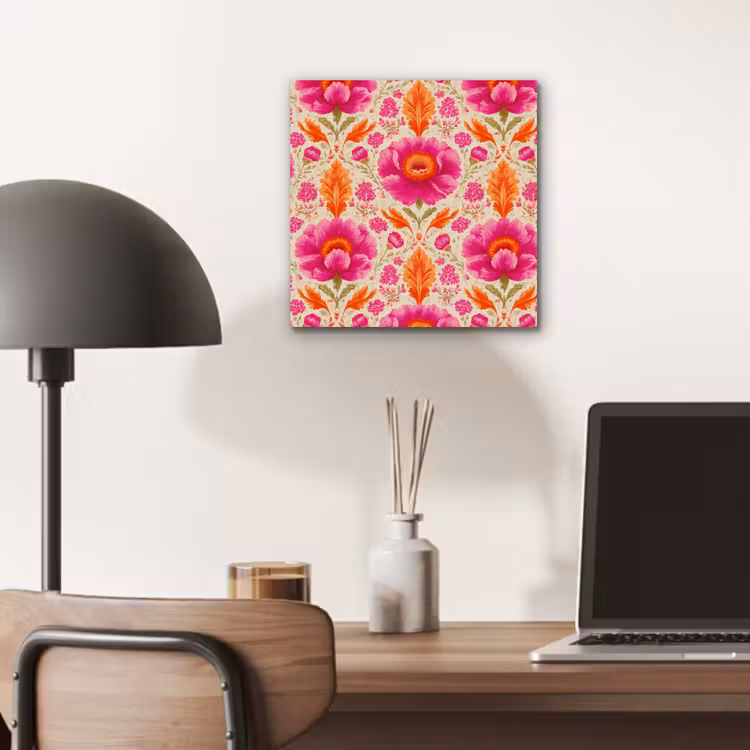 Bloemen - Barok - Roze - Oranje aluminium wit klein 46 -sfeer5