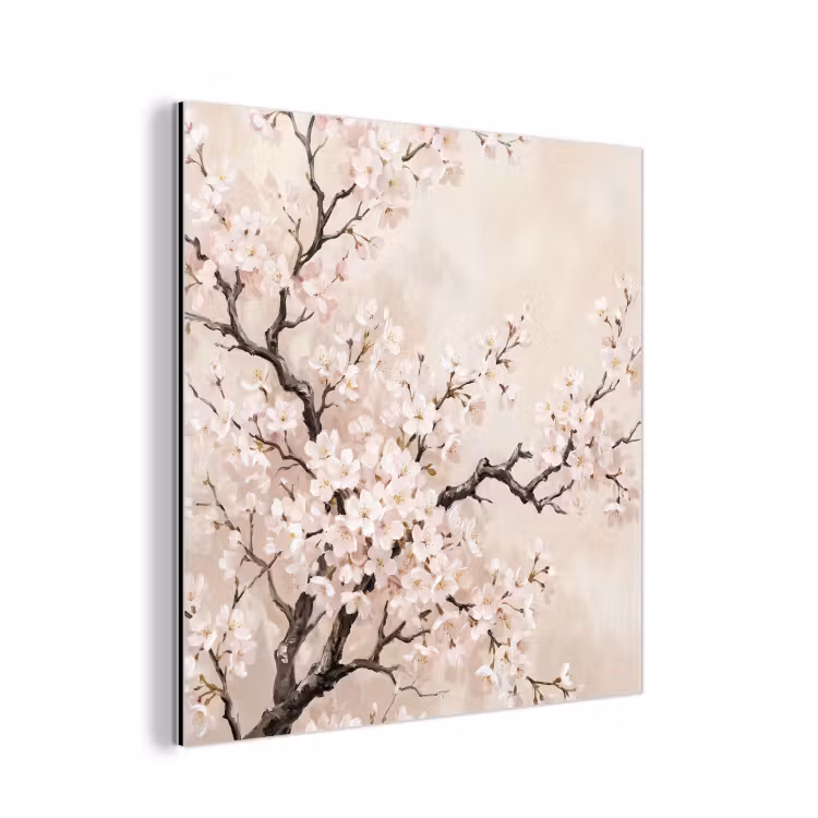 Bloesem - Illustratie - Taupe aluminium wit klein -3d