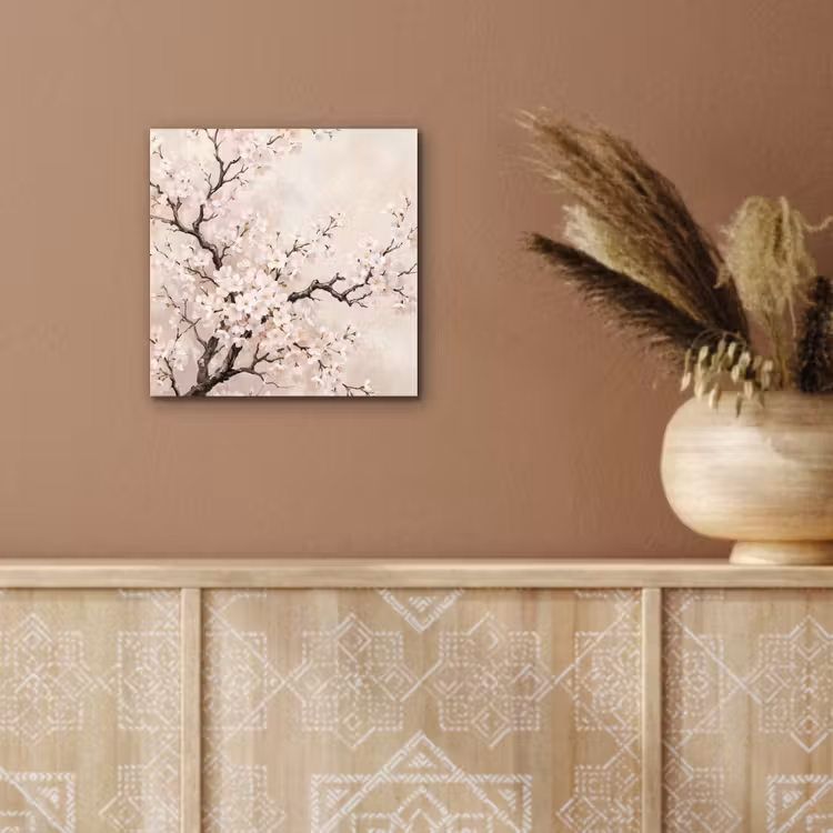 Bloesem - Illustratie - Taupe aluminium wit klein -sfeer4