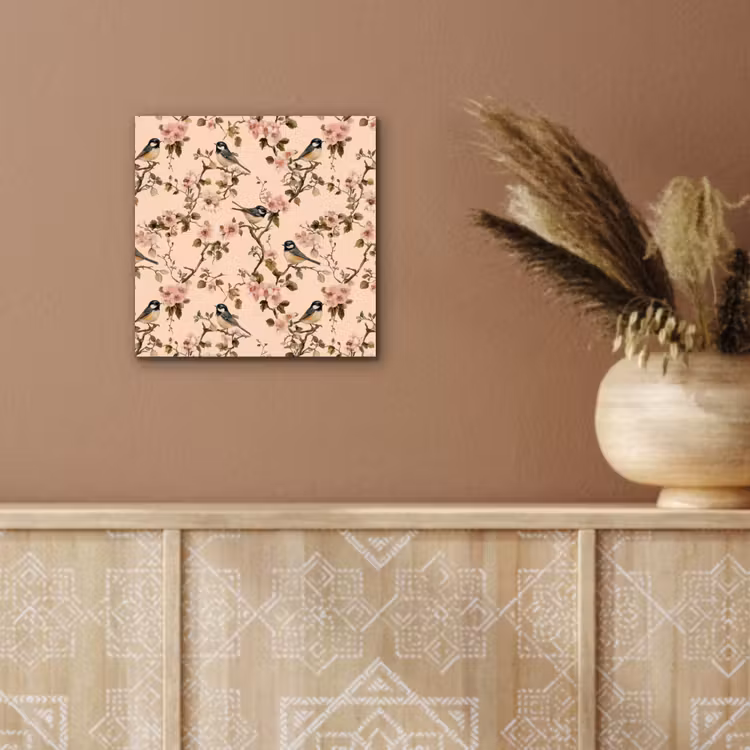 Bloesem - Koolmees - Roze aluminium wit klein 46 -sfeer4
