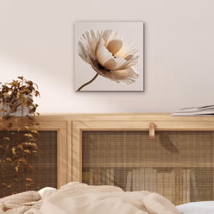Bloem - Beige - Crème aluminium wit klein -sfeer3