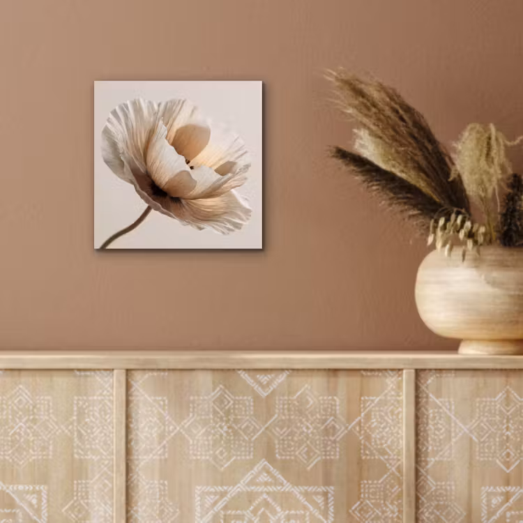 Bloem - Beige - Crème aluminium wit klein -sfeer4