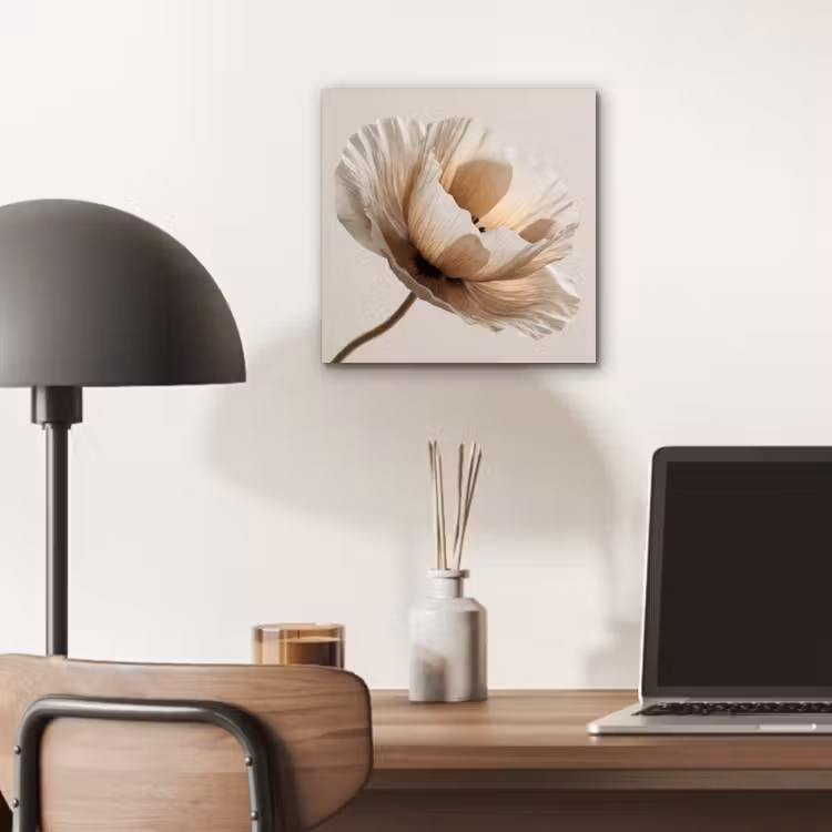 Bloem - Beige - Crème aluminium wit klein -sfeer5
