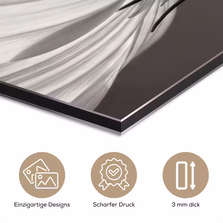 Bloem - Minimalistisch - Zwart - Wit aluminium wit klein -closeup_DE