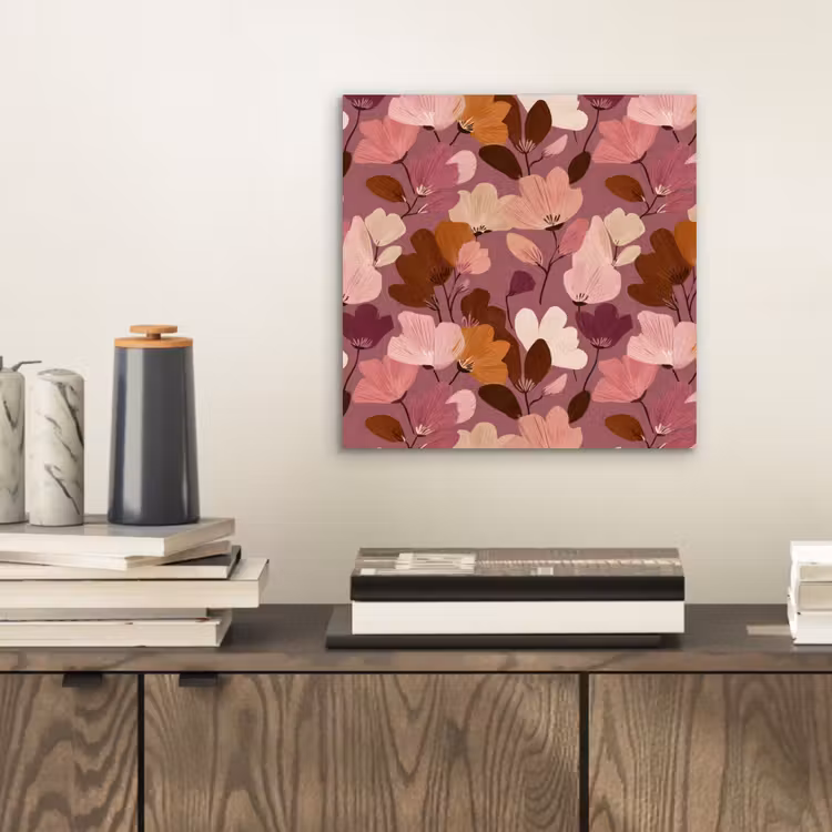 Bloem - Patroon - Roze aluminium wit klein 46 -sfeer1