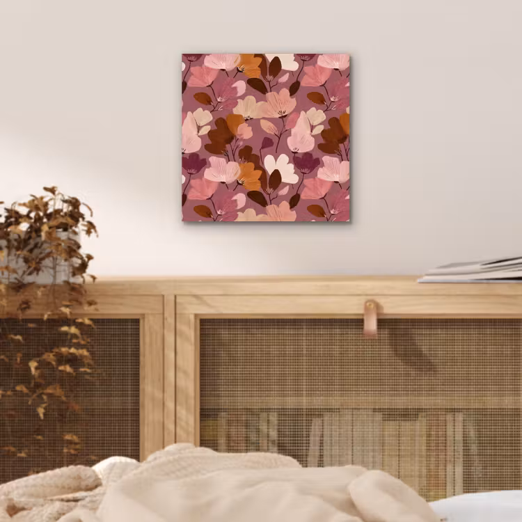 Bloem - Patroon - Roze aluminium wit klein 46 -sfeer3