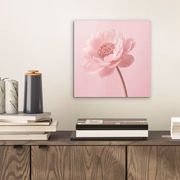 Bloem - Pioenroos - Roze aluminium wit klein -sfeer1