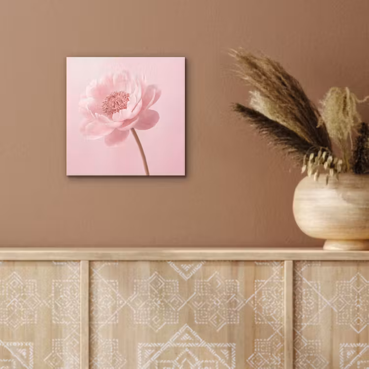 Bloem - Pioenroos - Roze aluminium wit klein -sfeer4