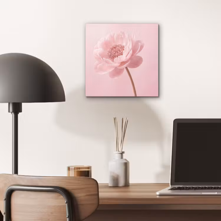 Bloem - Pioenroos - Roze aluminium wit klein -sfeer5