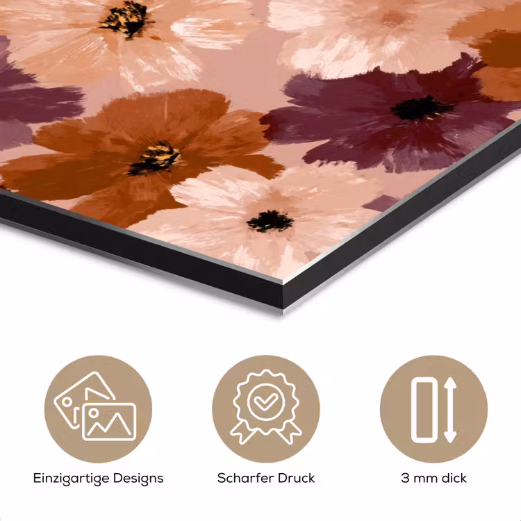 Bloemen - Abstract - Aardetinten aluminium wit klein 46 -closeup_DE